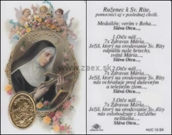 RCC kartička - Svätá Rita - ruženec (RCC13SK)