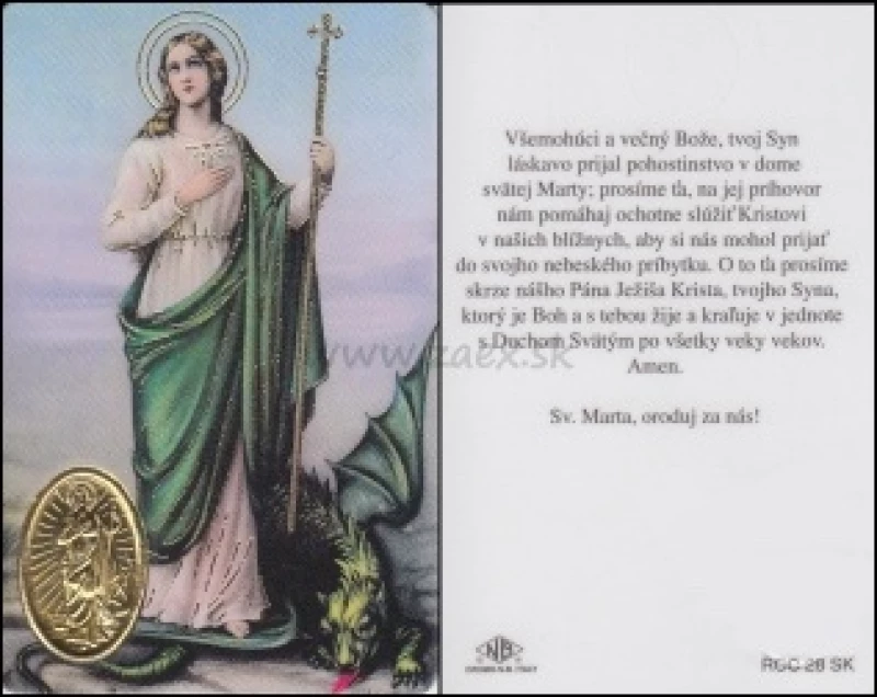 RCC kartička - Svätá Marta (RCC28SK)