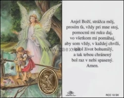 RCC kartička s modlitbou k anjelovi strážcovi (RCC10SK)