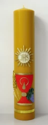 Sviečka kostolná zdobená 1000g - Kalich (včelý vosk)