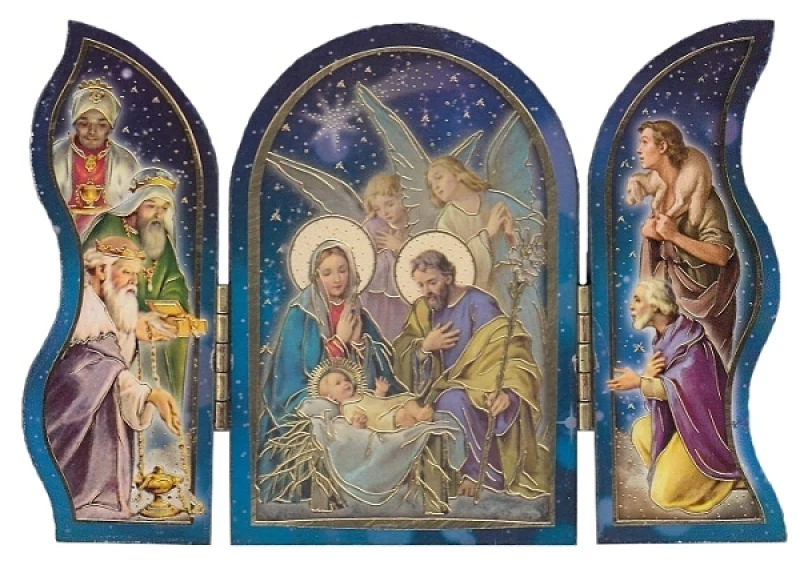 Triptych (vianočný) Sv. rodina - 9 cm