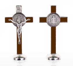 Kríž kov. na postavenie (K3022) Benediktínsky - hnedý