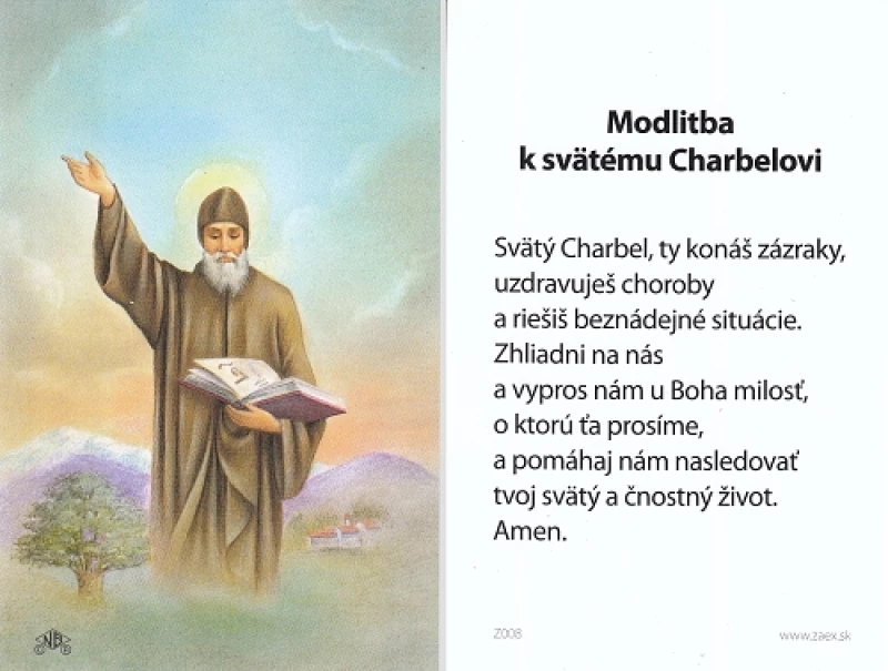 Obrázok lam. (Z008) Modlitba k svätému Charbelovi