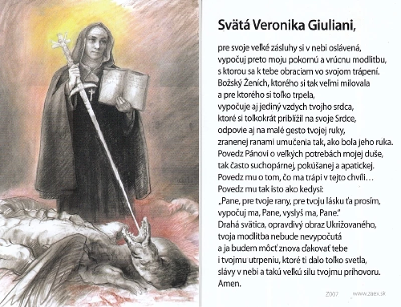 Obrázok lam. (Z007) Svätá Veronika Giuliani