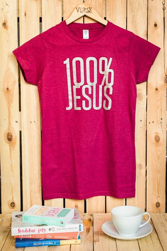 Tričko M 100% Jesus dámske