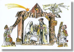 Pohľadnica vian. s textom - Betlehem / Palovič