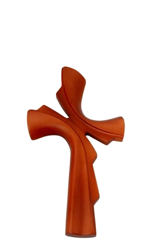 Kríž drev. mašľový (KDZ011) stredný - bordový