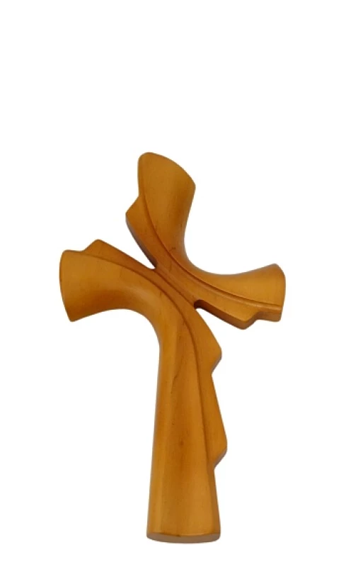 Kríž drev. mašľový (KDZ011) stredný - hnedý