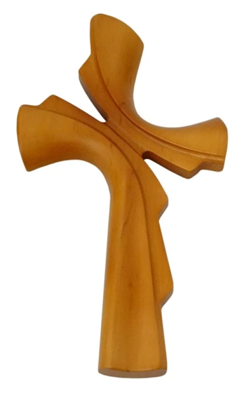 Kríž drev. mašľový (KDZ010) veľký - hnedý