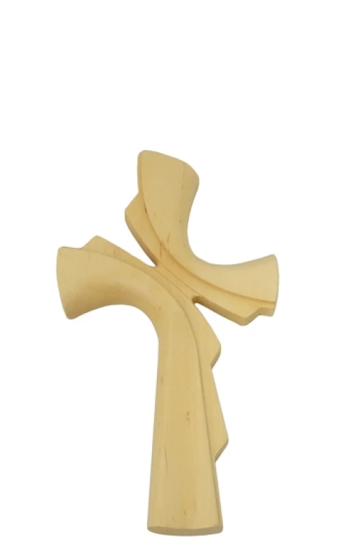 Kríž drev. mašľový (KDZ011) stredný - bledý