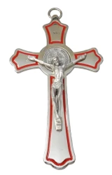 Kríž kov. (MODEP) Benediktínsky - červený
