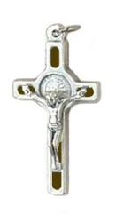 Prívesok kov. (4183-OX) Benediktínsky krížik - hnedý