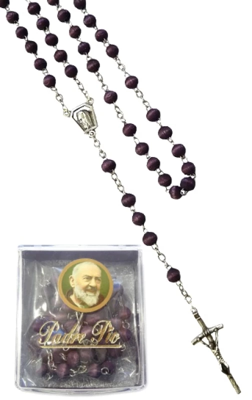 Ruženec (BO3011) s krabičkou voňavý - Padre Pio