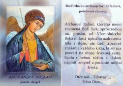 Obrázok s modlitbou (LV03) Archaniel Rafael