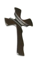 Kríž drev. mašľový bez korpusu stredný - tmavý