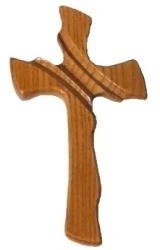 Kríž drev. mašľový bez korpusu veľký - hnedý