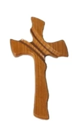 Kríž drev. mašľový bez korpusu stredný - hnedý