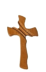Kríž drev. mašľový bez korpusu malý - hnedý
