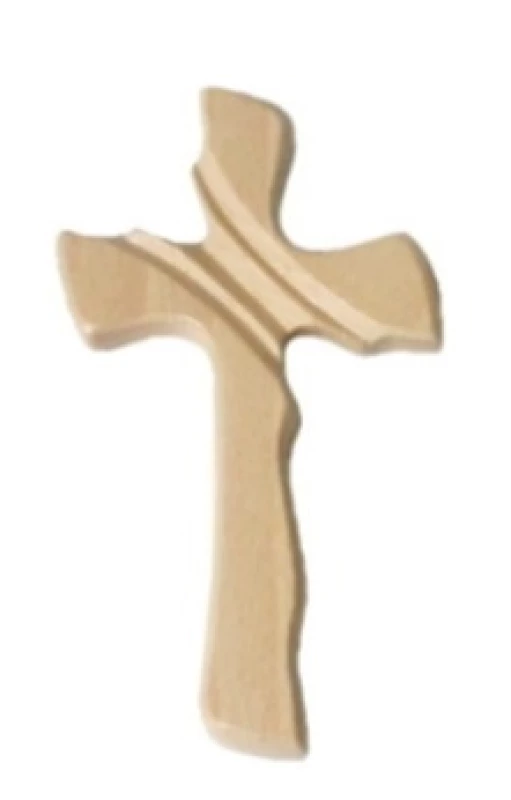 Kríž drev. mašľový bez korpusu stredný - bledý