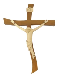 Drevorezba (Z19) Kríž moderný veľký - hnedý