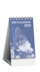 Mini kalendár 2020 (stolový) - modrý