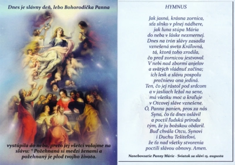 Obrázok s modlitbou (LV28) Hymnus