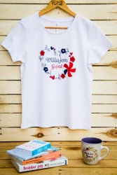Tričko XL dámske "Milujem život", biele
