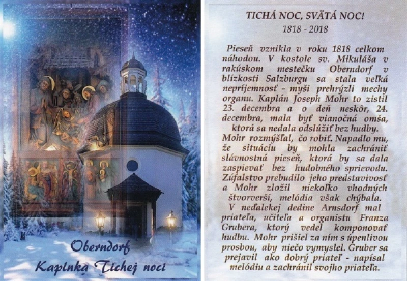 Obrázok s modlitbou (LV45) Kaplnka Tichej noci