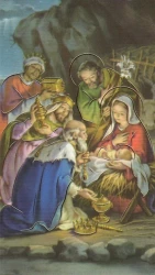 Obrázok vianočný bez textu (VALE 263) - Svätá rodina + traja králi
