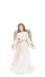 Anjel (201100) s ružovou stuhou - biely
