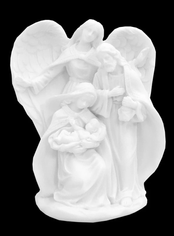 Svätá rodina (227) anjel - alabaster