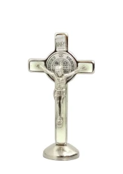 Kríž kov. na postavenie (592-B) Benediktínsky - fosforový