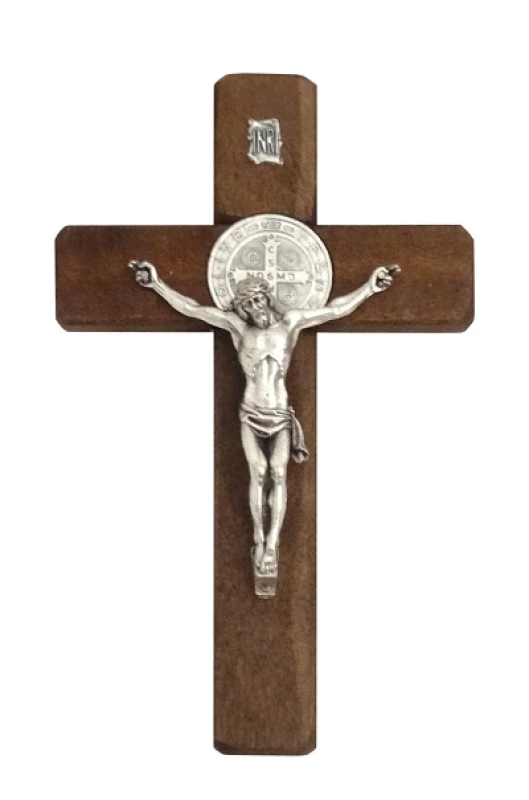 Kríž drev. (632/ANT) Benediktínsky - tmavý