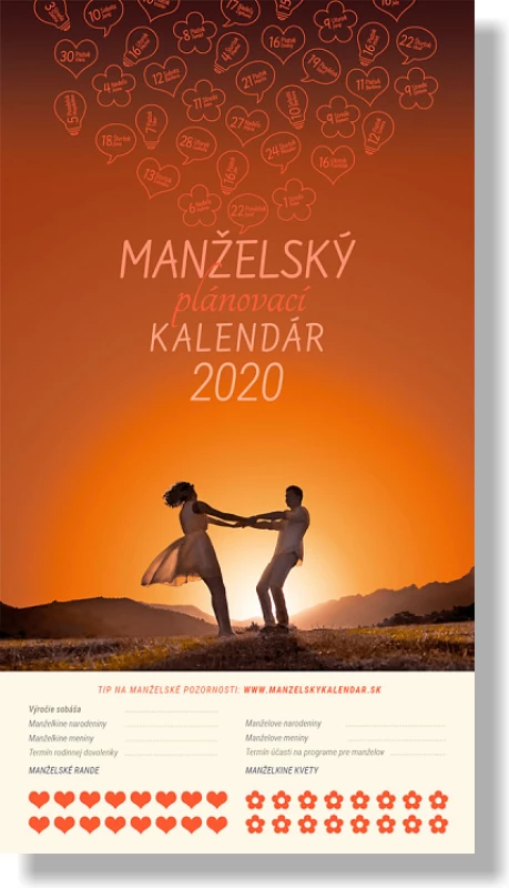 Kalendár 2020 (nástenný) - Manželský plánovací: TANEC