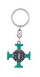 Kľúčenka kov. (K2564S) Benediktínska - zelená