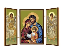 Triptych drev. (N13) - Sv. rodina /ikona/
