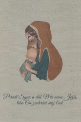 Pohľadnica vian. bez textu: Matka Božia s dieťaťom