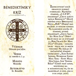 Mikina s kapucňou Benediktínsky kríž (M) - čierna