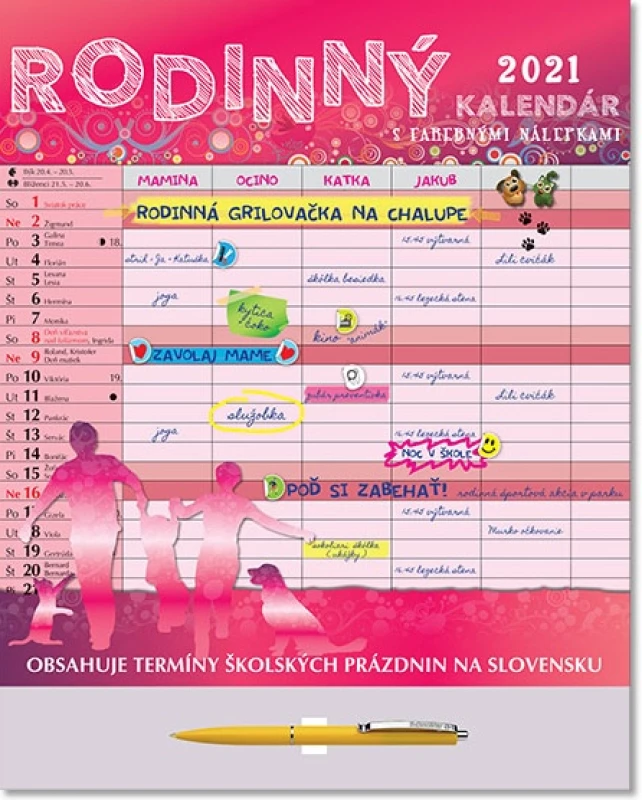 Rodinný kalendár 2021 (nástenný) / SG