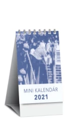 Mini kalendár 2021 (stolový) / NEO - modrý