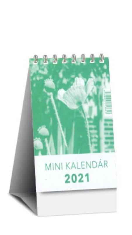 Mini kalendár 2021 (stolový) / NEO - zelený