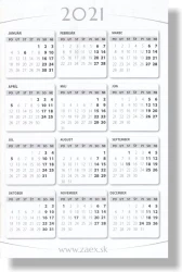 Kalendár 2021 (kartičkový) Útek do Egypta / ZAEX