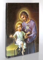 Obraz bez rámu (BR1005) Svätý Jozef - hnedý