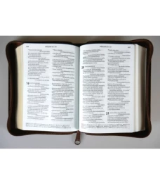 Biblia ekumenická, edícia SLOVO, dvojfarebná so zipsom, hnedá, vrecková