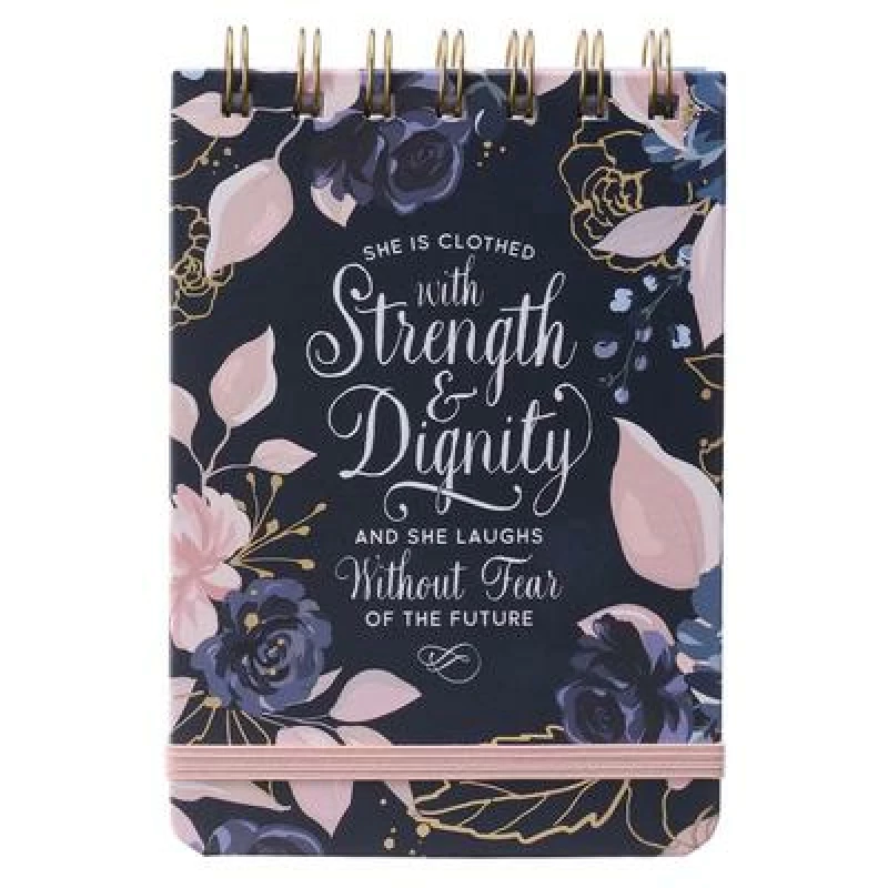 Zápisník Strength & Dignity Blue Roses -Prov31:25