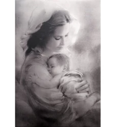 Obraz na plátne (OPZ 011/4) Madona s dieťaťom