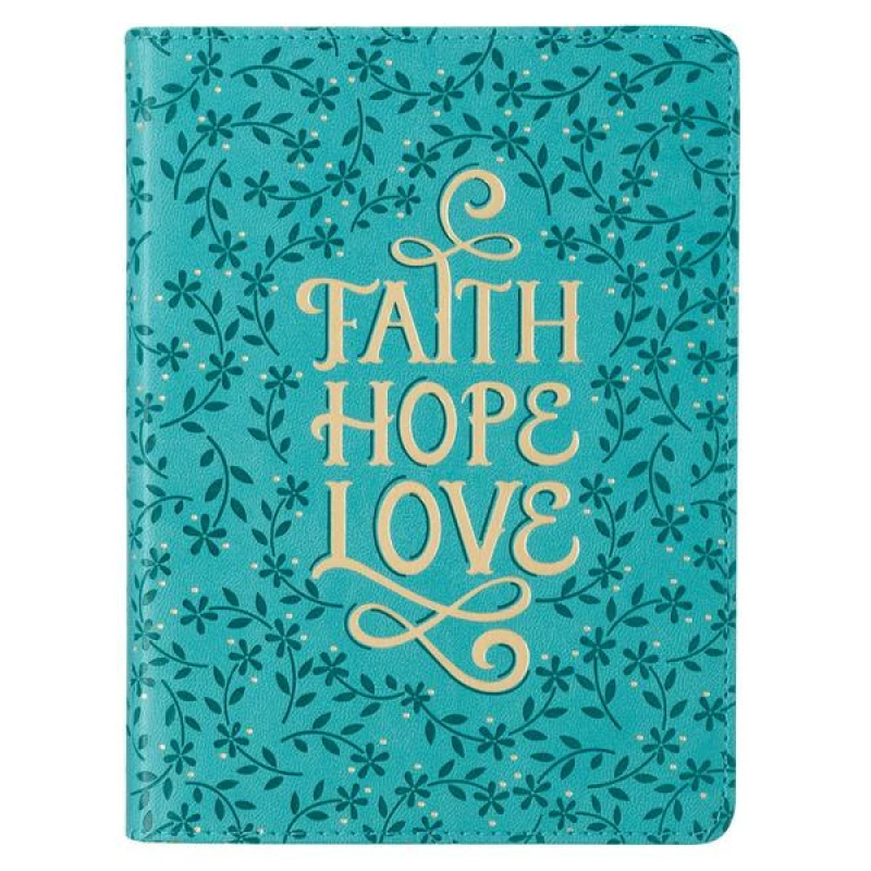 Zápisník Faith Hope Love Teal Handy