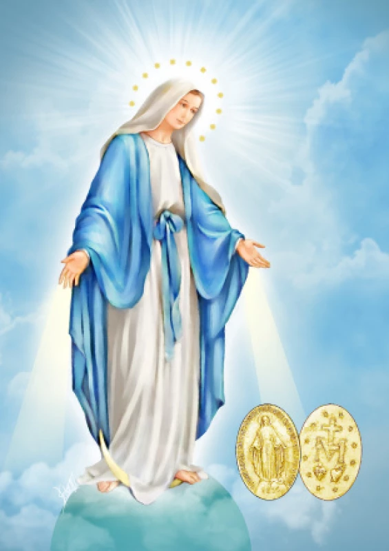 Obraz na plátne (ZOP-A2) Panna Mária Zázračná medaila